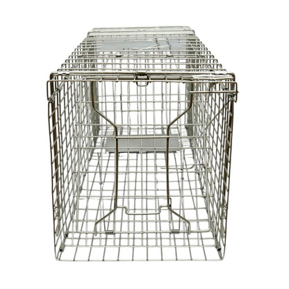 Robusztus fém ketreccsapda vadállatok befogására 78x30x32cm