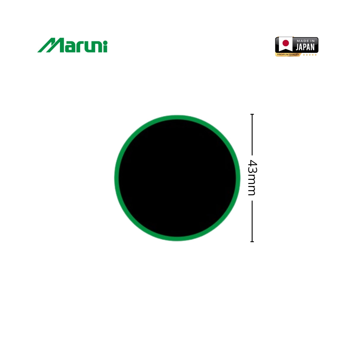Kerek vulkanizáló foltok 43mm MU-00 belső csövekhez Maruni made in Japan