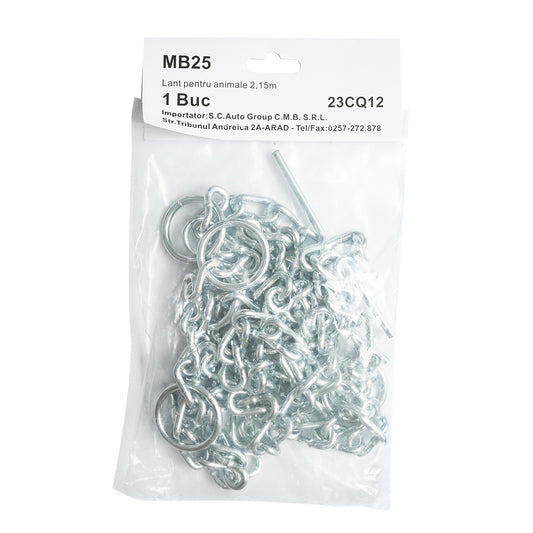 Horganyzott acéllánc 2.15m állatok számára