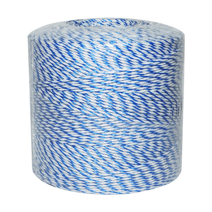 Fehér-kék drót 3mm 3x0.2mm SS, 1000m elektromos kerítés, ellenállás 7.8 Ohm Bourget