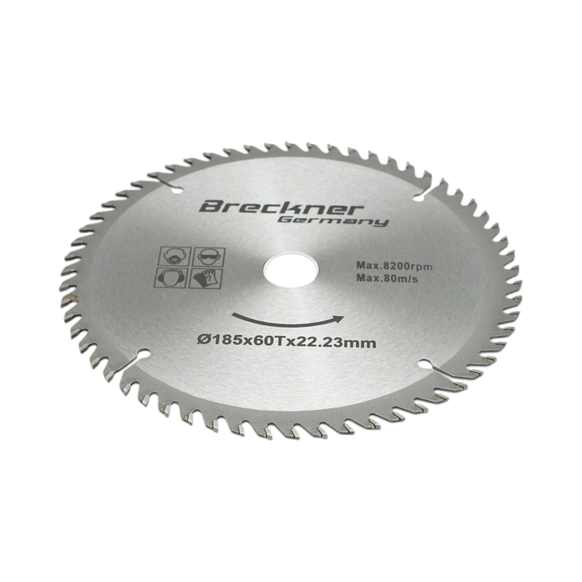 Kör alakú tárcsa fához 185x22.23mm, max. fordulatszám 8200rpm, 60 fog Crownman