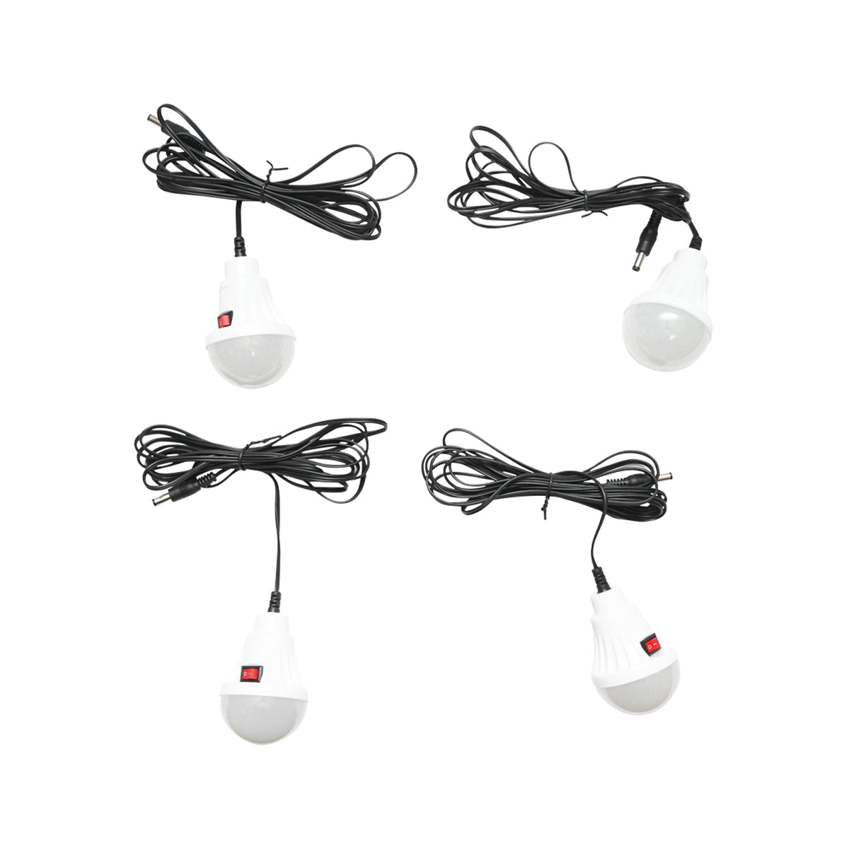 Hordozható LED világító készlet 4 izzóval / projektorral, napelemes FM rádióval és 10000 mAhH akkumulátorral halászathoz kempingezéshez GD-8076