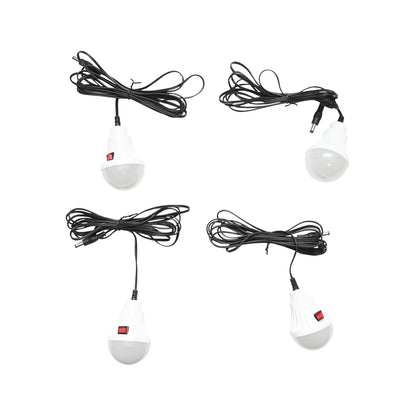 Hordozható LED világító készlet 4 izzóval / projektorral, napelemes FM rádióval és 10000 mAhH akkumulátorral halászathoz kempingezéshez GD-8076