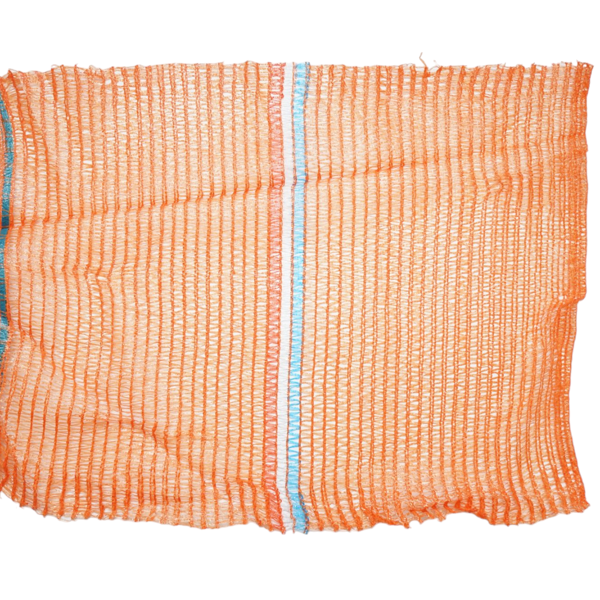 Raschel típusú fogantyús hálós zsák 600x400mm zöldségekhez 20Kg narancssárga