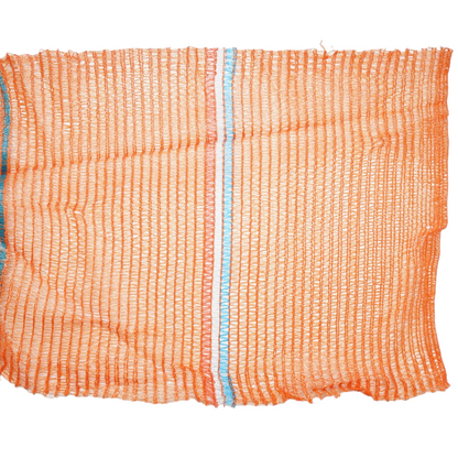 Raschel típusú fogantyús hálós zsák 600x400mm zöldségekhez 20Kg narancssárga