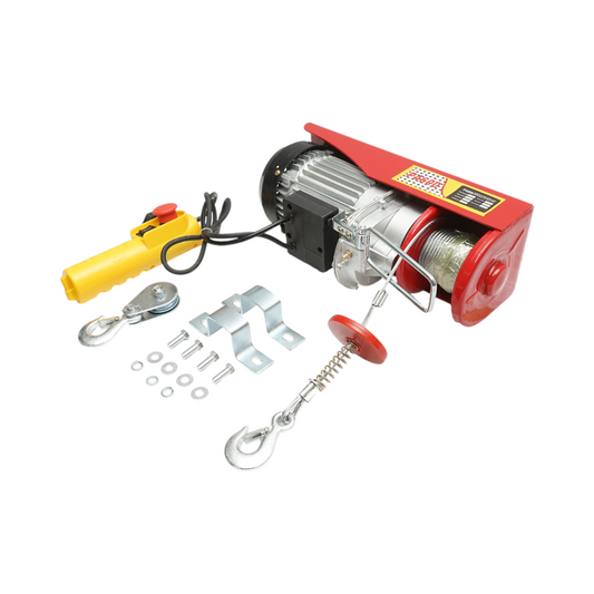 Elektromos emelő 220V/50Hz 1150W, max teher 300/600Kg, emelési sebesség 5-10m/min, emelési magasság 6-12m IP40