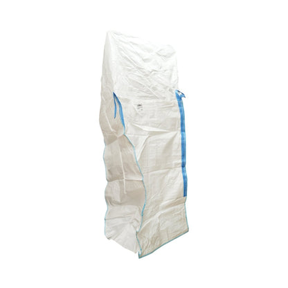 Big bag zsák 95x95x165cm fehér, 1500kg kapacitás, U-Panel típus laminálás nélkül, sík alap, 85cm felső szoknya