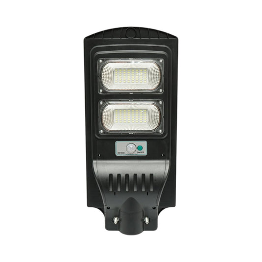 Napelemes LED közvilágítási lámpa 100W 12W-os napelem panellel, 8000mAh akkumulátor, mozgásérzékelő, távirányító, oszlopra szerelhető IP65 Breckner Germany