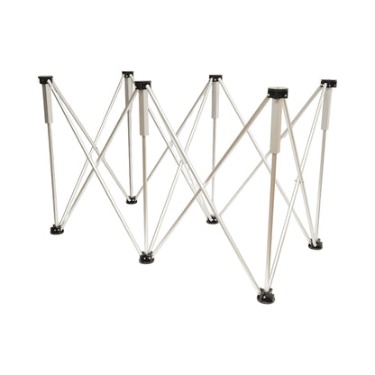 Összecsukható harmonika munkaasztal 6 lábbal, alumínium vázzal 116x61x72cm