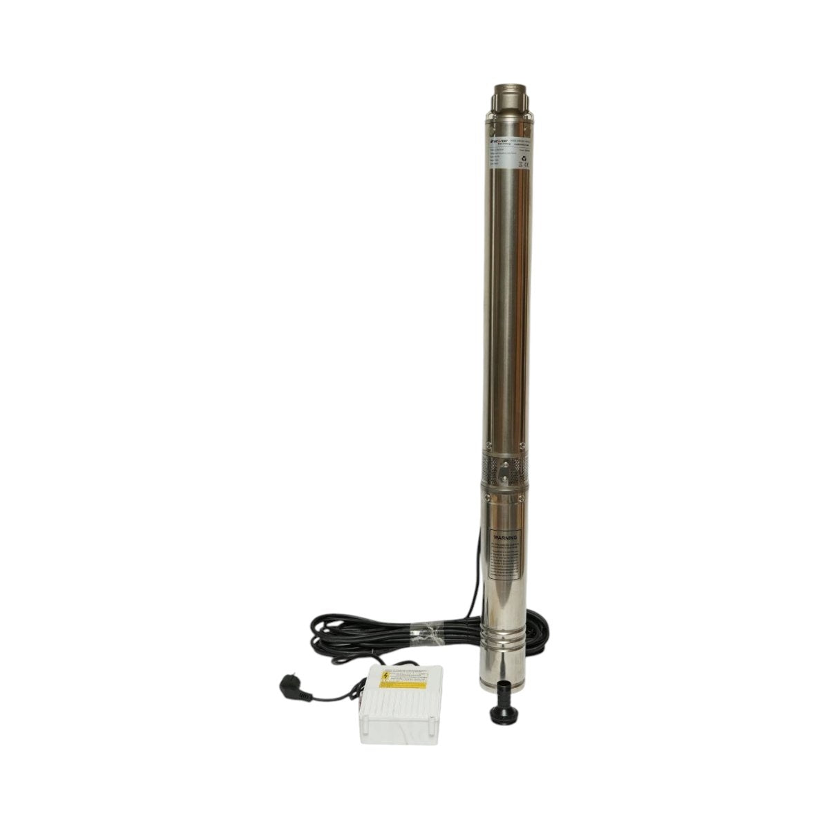 Merülő rozsdamentes acél szivattyú 2.2kW, 220V, D100mm, teljesítmény 6 m3/h, emelési magasság 105m, 15 kerámia turbina, olajhűtés, vezérlőpanel K90QJD2-105/15-2.2 Breckner Germany