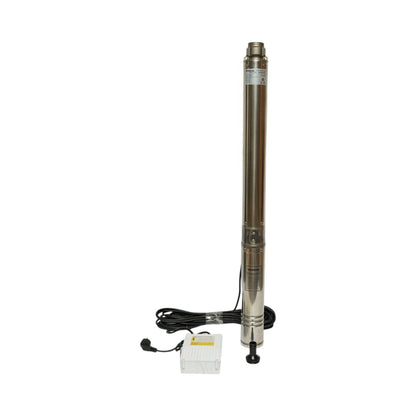 Merülő rozsdamentes acél szivattyú 2.2kW, 220V, D100mm, teljesítmény 6 m3/h, emelési magasság 105m, 15 kerámia turbina, olajhűtés, vezérlőpanel K90QJD2-105/15-2.2 Breckner Germany