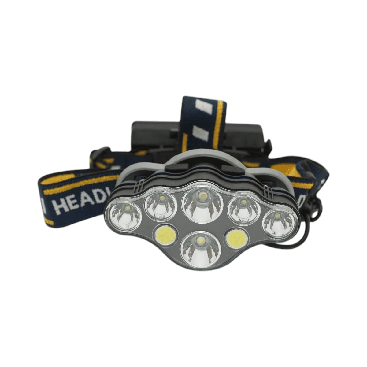 Fejlámpa 8 LED-del, 3 világítási móddal, 2200 mAh-s újratölthető USB-akkumulátorral Crownman