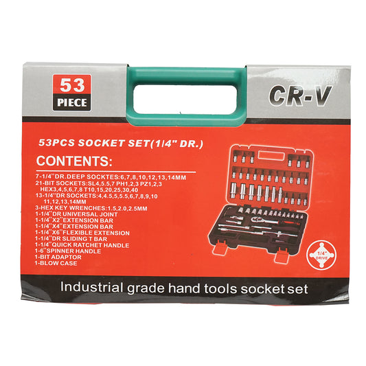 Hosszú és rövid csőkulcsok, bitek, hatlapos, torx, 1/4-es racsnis meghajtó 53 db Breckner Germany