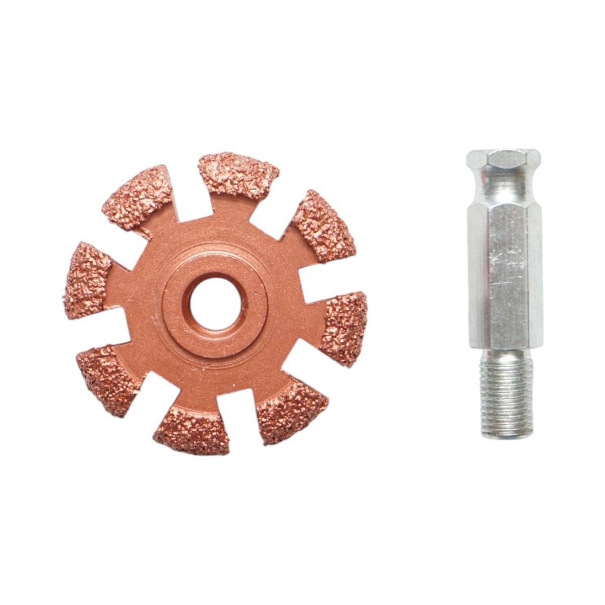 Csiszolókorong gumiabrazív 50x10mm, K36 szemcseméret, hatszögletű szár 3/8 inch