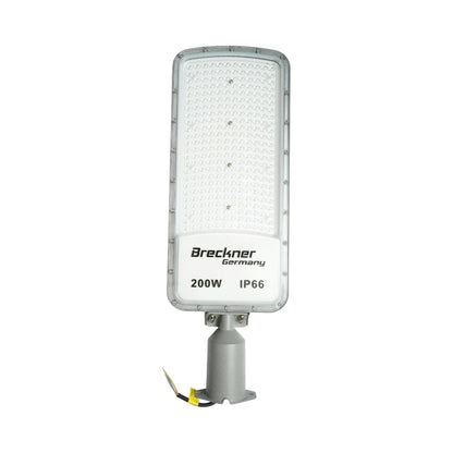 LED közúti világítólámpa 200W, 100-265V, 6500K, 22000lm oszlopra szerelhető 590x200x25mm IP66 Breckner Germany