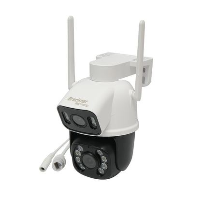 P2P intelligens megfigyelő kamera, WIFI, 6MP 1080P kültéri, kettős lencse, PTZ mozgásérzékelő, 360 fokos forgatás, ICSee applikáció