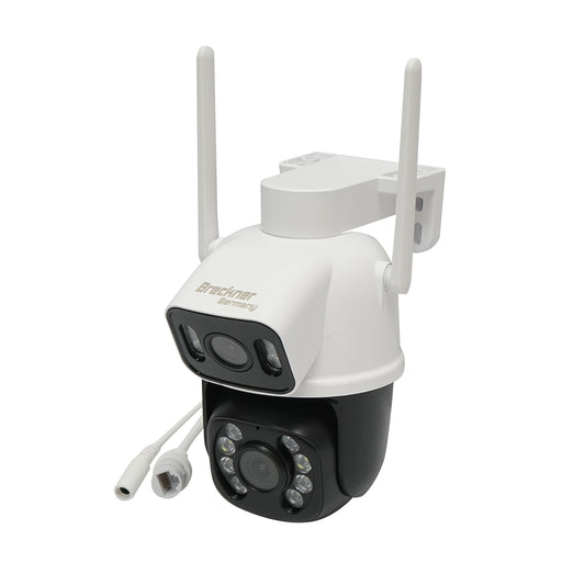 P2P intelligens megfigyelő kamera, WIFI, 6MP 1080P kültéri, kettős lencse, PTZ mozgásérzékelő, 360 fokos forgatás, ICSee applikáció