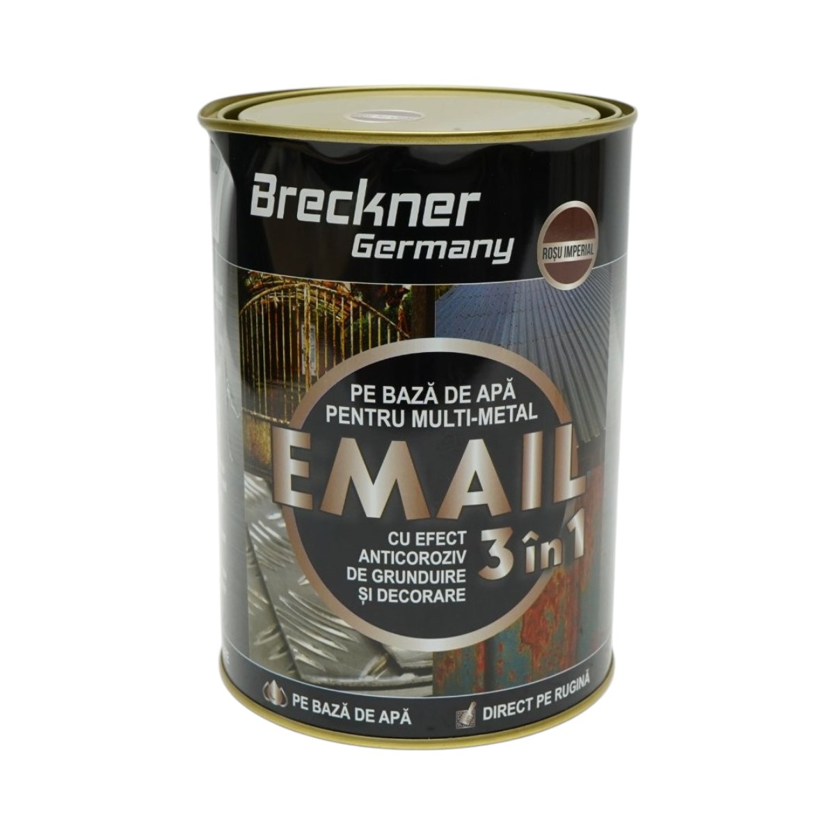 Antirozsdásító email festék 3 az 1-ben imperial vörös fémhez 2kg, közvetlenül a rozsdára, vízalapú Breckner Germany