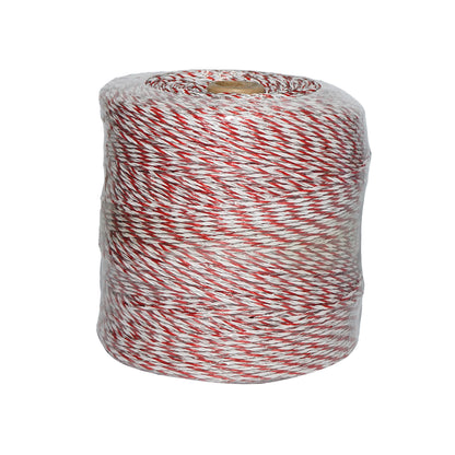 Orsóhuzal piros-fehér fi 3mm 4x0.3mm 0.5 Ohm/m SS, 500m elektromos kerítés Breckner Germany