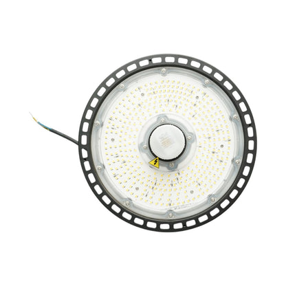 Ipari LED High-Bay lámpa 150W, 220V, 5000K, 22500lm, mikrohullámú mozgásérzékelővel csarnokokhoz, raktárakhoz 265x86mm Breckner Germany