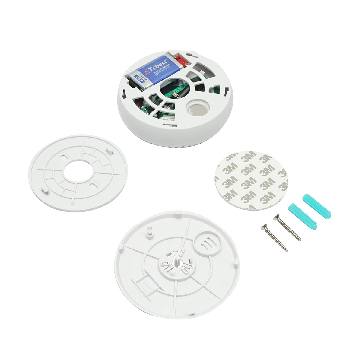 Intelligens füstérzékelő WIFI 2.4 GHz, DC9V, Tuya Smart alkalmazás