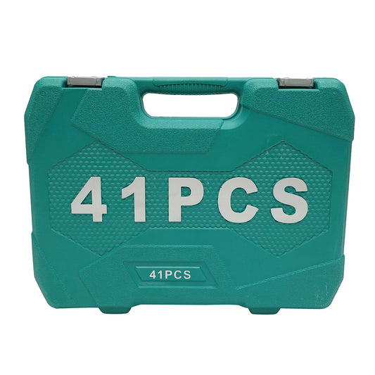 8-32 mm-es csőkulcskészlet és 8-24 mm-es fix kombinált csőkulcsok, racsnis meghajtással 41 darab Breckner Germany