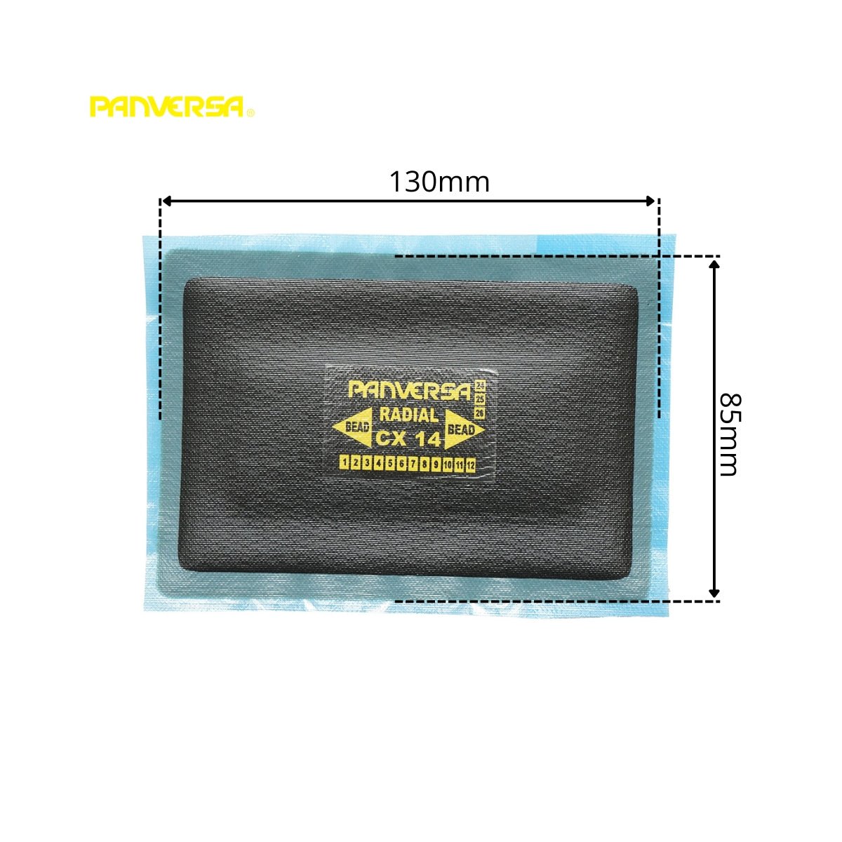 Radiális gumiabroncs vulkanizáló javítófoltok 85x130mm CX-14 Panversa