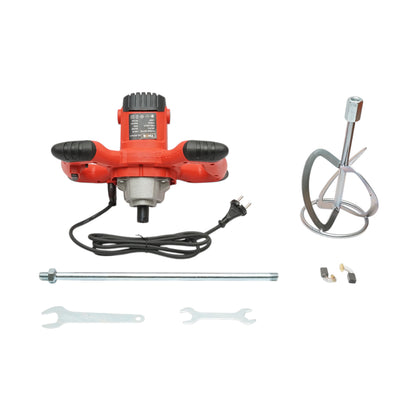 Elektromos keverőgép 1400W, 220V, 6 sebességfokozat 0-800rpm, 120mm lapát, M14 ragasztóhoz, festékhez, habarcshoz THOR