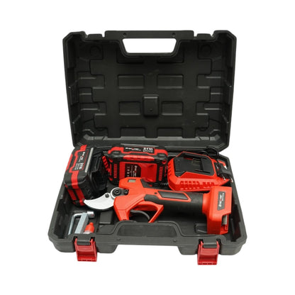 Elektromos metszőolló , kertészeti olló 500W 2 db 21V, 4Ah Li-Ion akkumulátorral, Brushless, digitális kijelző, max vágási átmérő 40mm Breckner Germany