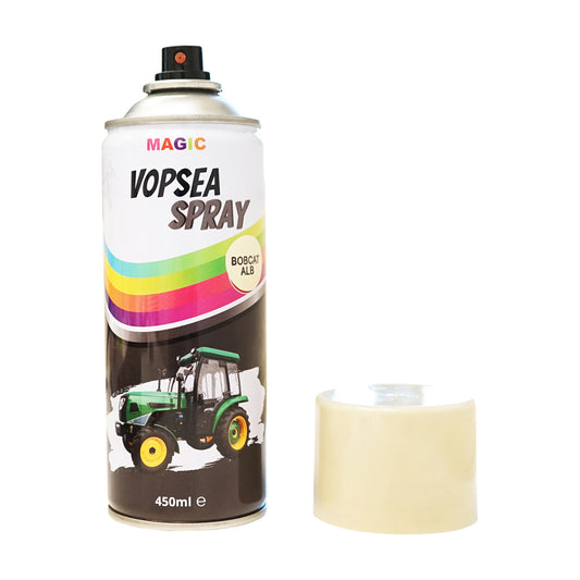 Professzionális Bobcat fehér autófesték spray gyorsan száradó 450ml MAGIC
