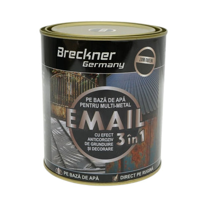 Breckner Germany 3 az 1-ben rozsdagátló email festék matt fekete fémhez 750g, közvetlenül a rozsdára, vízalapú