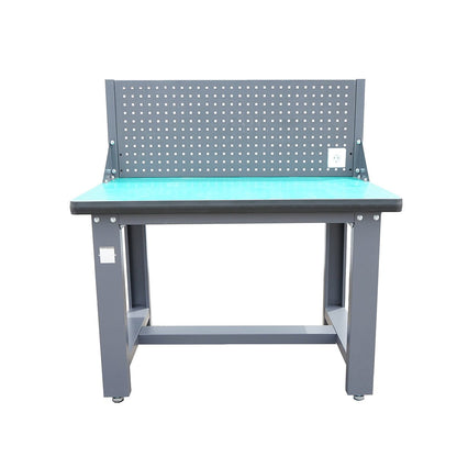 Műhely munkapad 220V-os aljzattal és perforált panellel 1200x750x800+450mm
