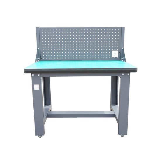Műhely munkapad 220V-os aljzattal és perforált panellel 1200x750x800+450mm