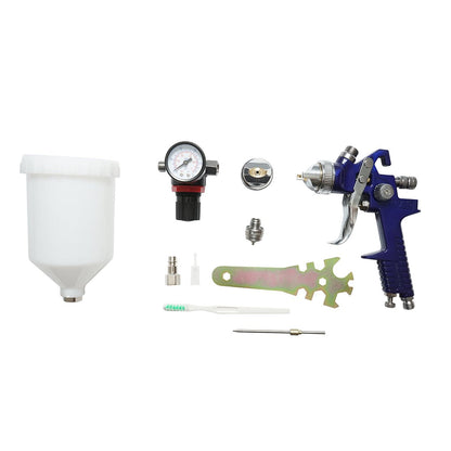 Festékszóró pisztoly készlet 600ml légnyomásszabályzóval, 1,4/1,7mm HVLP fúvóka, max. nyomás 3,1 bar