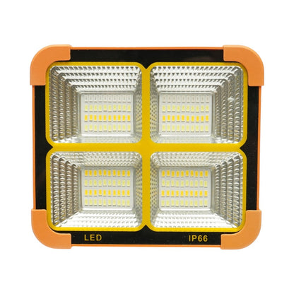 Hordozható LED reflektor 100W napelemes panellel 1.5W, 3600mAh akkumulátor, 6 világítási mód, mágnes, karabiner, USB Power Bank 210x170x55mm Breckner Germany
