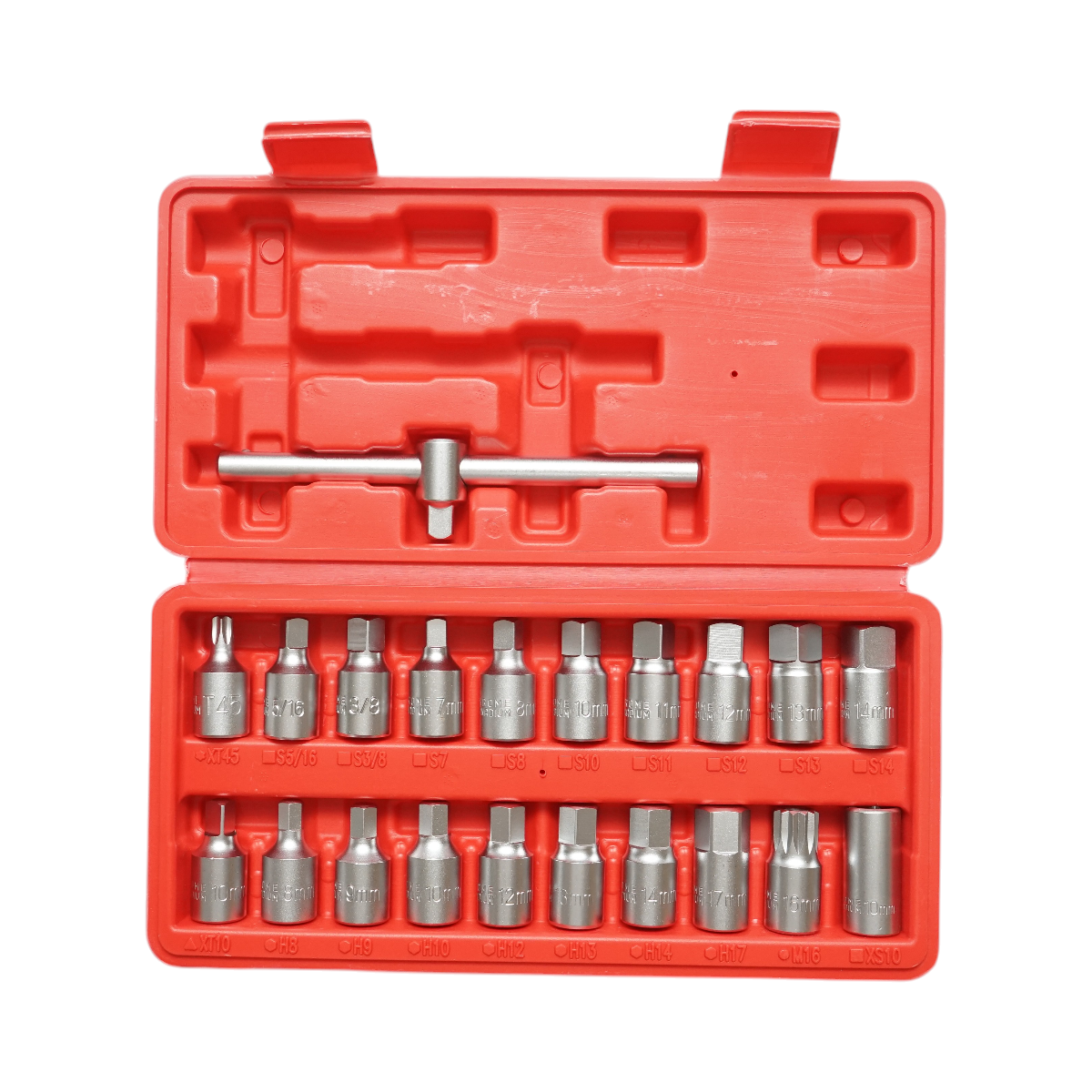Olajfürdő fúvókakulcs készlet négyzetprofil, hatlapos, torx 21 darab Breckner Germany