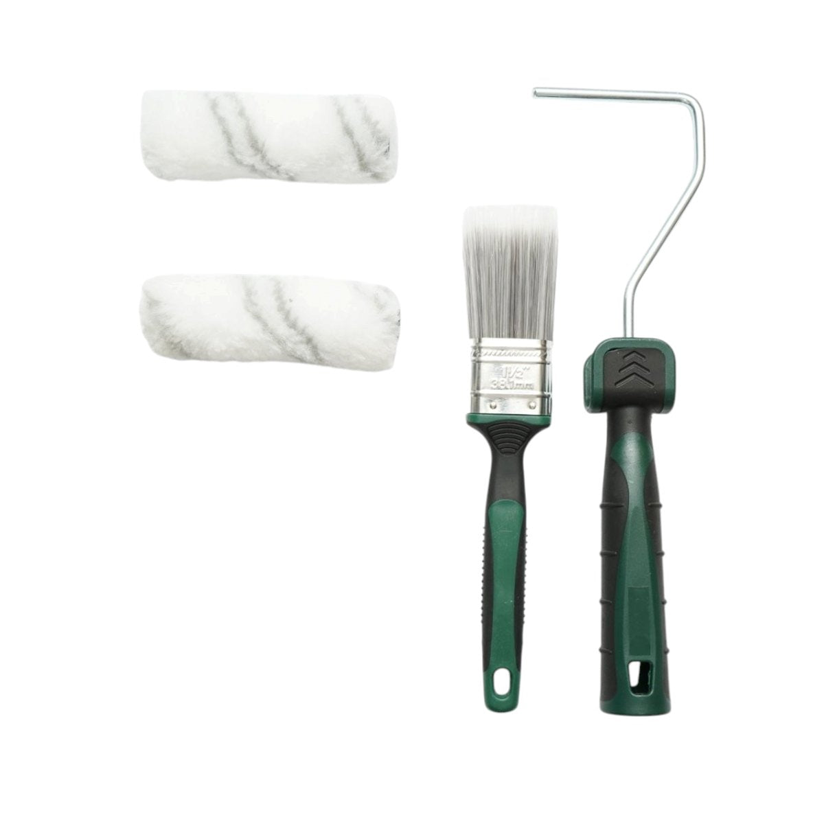 Mini festőhenger szett 2 db akril henger 10cm, lapos ecset 38mm, 2K nyél, festékcsészealj, tartalék csészealj 6 részes Breckner Germany