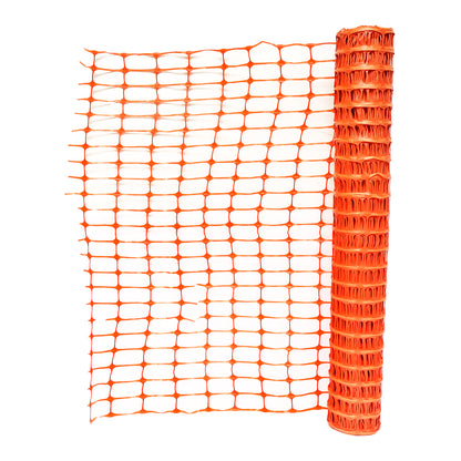 1mx50m kerítésháló 70x40mm-es hálóval, 110g/m narancssárga színben.