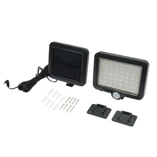 Napelemes LED lámpa 250lm 1W 6V-os napelemmel, 1500mAh akkumulátorral és IP44 mozgásérzékelővel Breckner Germany