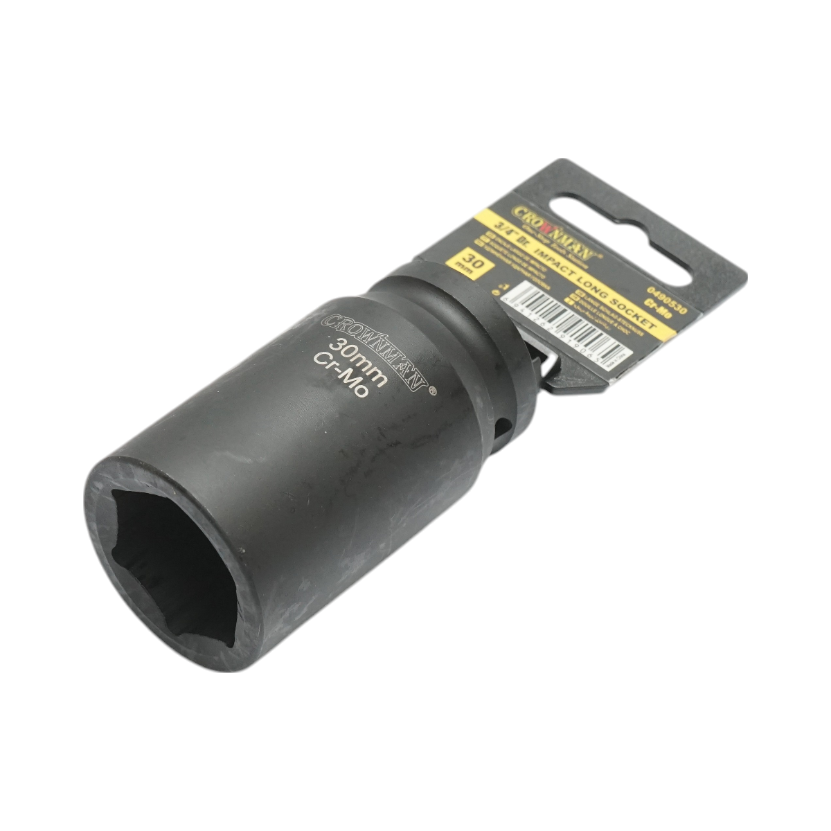 Crownman Cr-Mo Crownman 30mm hosszú ütvecsavaros dugókulcs, 3/4 hüvelykes négyzet alakú