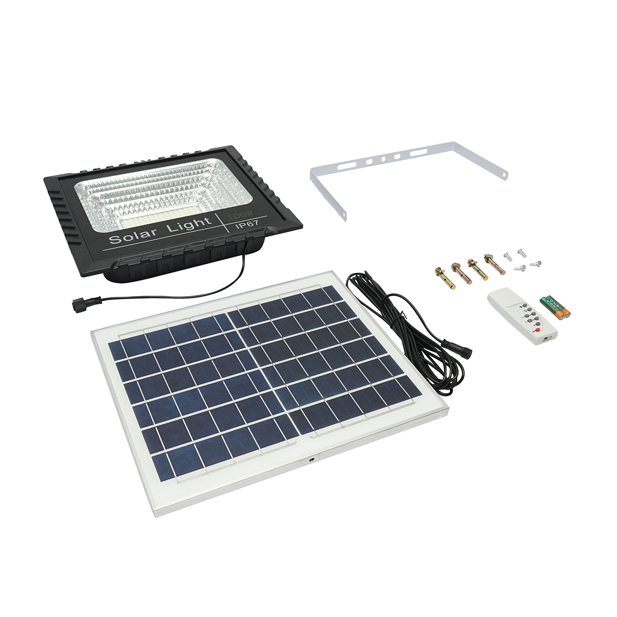 100W ledes reflektor 15W-os napelemmel, 1800mAh akkumulátorral és IP67-es távirányítóval Breckner Germany