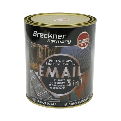 3 az 1-ben rozsdagátló zománcfesték narancssárga 2107 Amazone 750g fémhez, közvetlenül a rozsdára, vízalapú Breckner Germany
