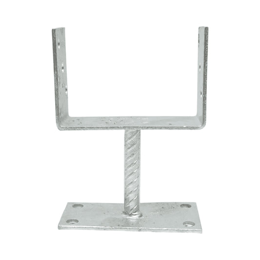 Rögzített alap 141x60x102mm, vastagság 5mm, horganyzott acél