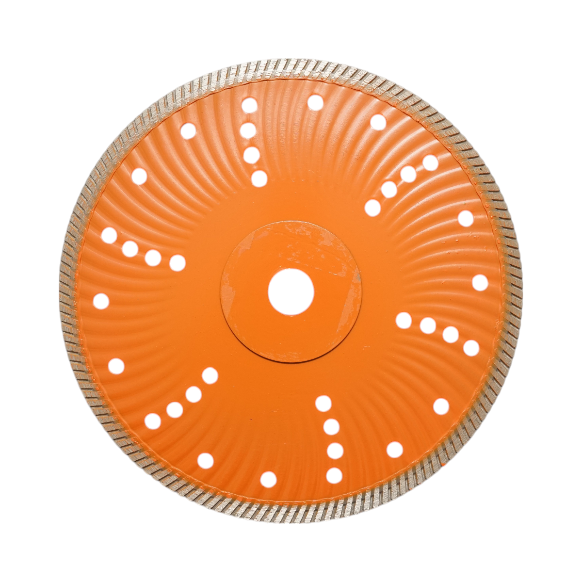 Turbó gyémánttárcsa 230x22.23mm, szegmens 10mm csempéhez, burkolólapokhoz, mozaikhoz, kemény kőhöz, márványhoz, gránithoz Breckner Germany
