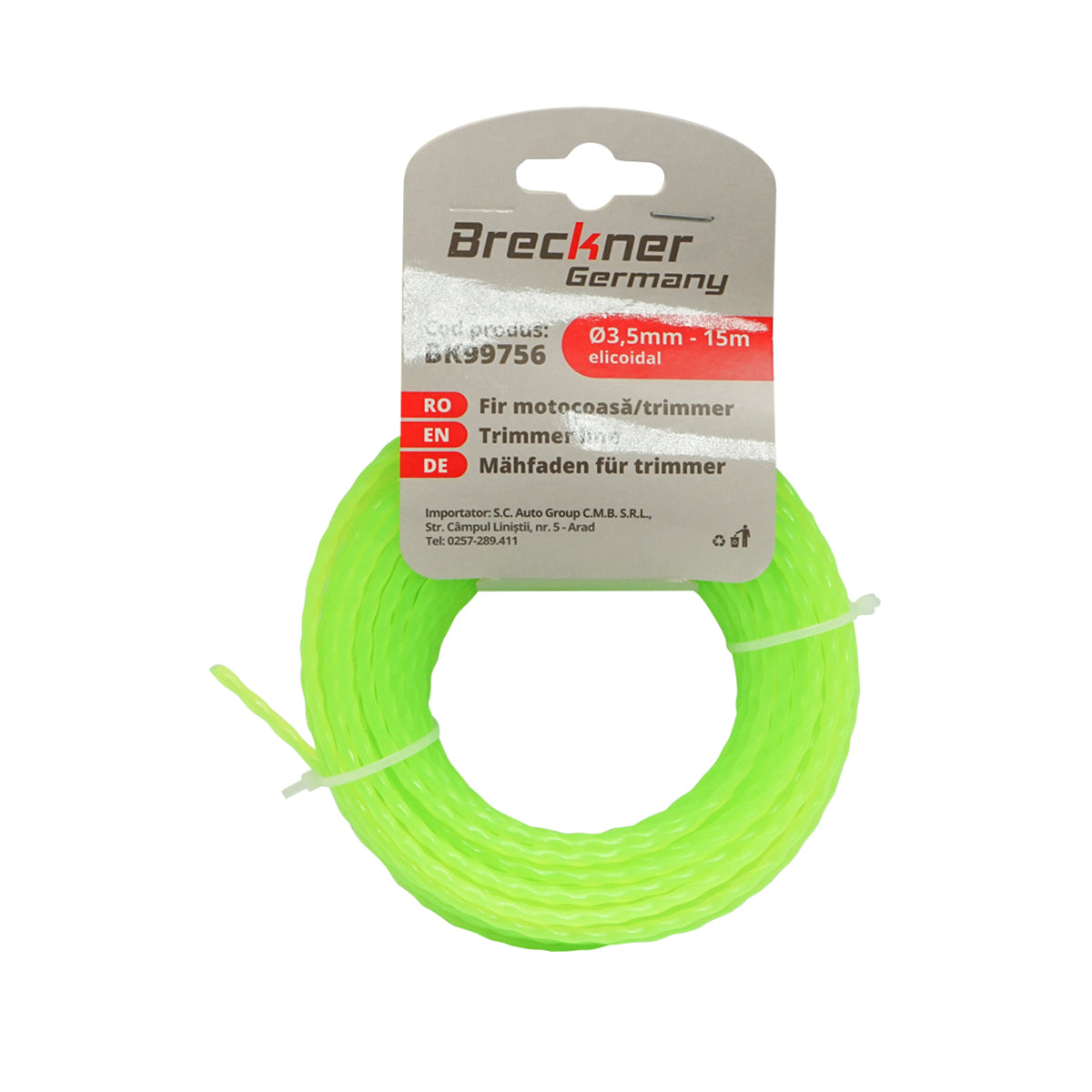 Fűkasza damil, spirál 3.5mm x 15m Breckner Germany