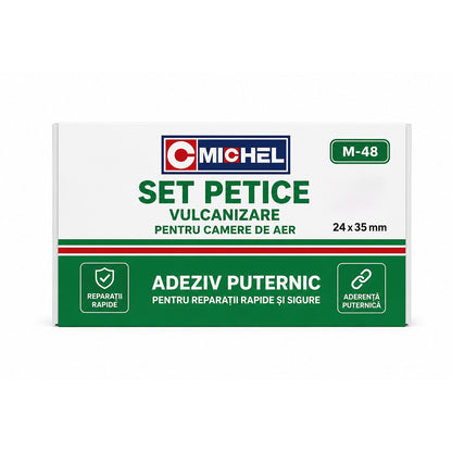 48 db ovális gumifolt szett 24x35mm + 1 db 20ml ragasztó tubus légumihez M-48 Michel