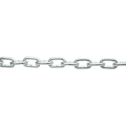 Galvanizált lánc 4.9x21x19.5mm DIN5685A 30m/tekercs műanyag dob