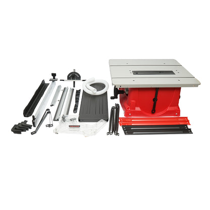 Körfűrész asztallal 1800 W, 220 V, 254 mm-es tárcsa, 0–45° vágási szög, 4500 fordulat/perc, 645 x 940 mm