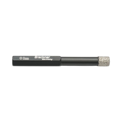 Gyémánt fúrófej 8x80mm, 1/4 hatszögletű befogás kerámia lapokhoz, márványhoz, granithoz Breckner Germany