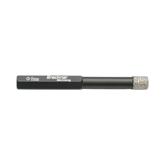 Gyémánt fúrófej 8x80mm, 1/4 hatszögletű befogás kerámia lapokhoz, márványhoz, granithoz Breckner Germany